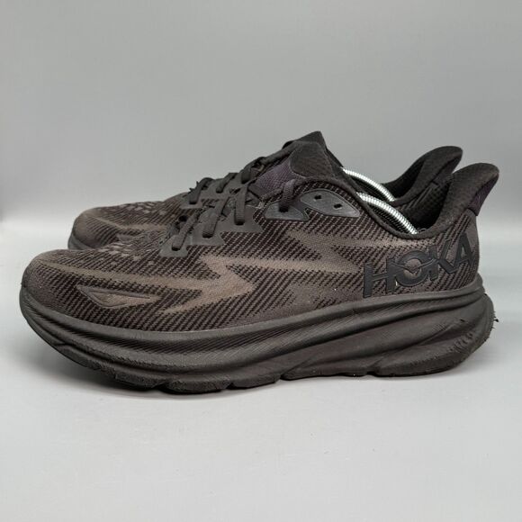 Hoka One One Clifton 9 Athletic Running Sneakers Men\'s 13 Black Lace-Up Low Shoe main image 7